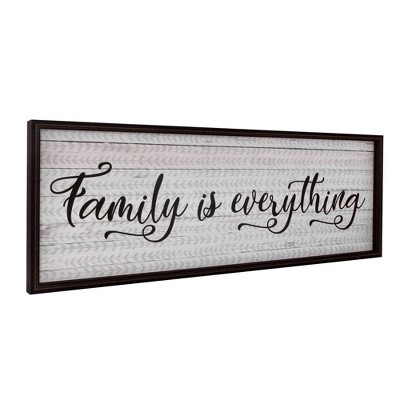 Family is Everything Oversized Kitchen Framed Wall Canvas - Crystal Art Gallery