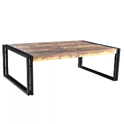 47" x 31" Rustic Reclaimed Wood Coffee Table Natural - Timbergirl