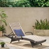 Christopher Knight Home Jessica Outdoor Rattan and Iron Adjustable Chaise Lounge with Cushion - 2 of 4