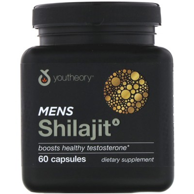 Youtheory Mens Shilajit, 60 Capsules, Dietary Supplements