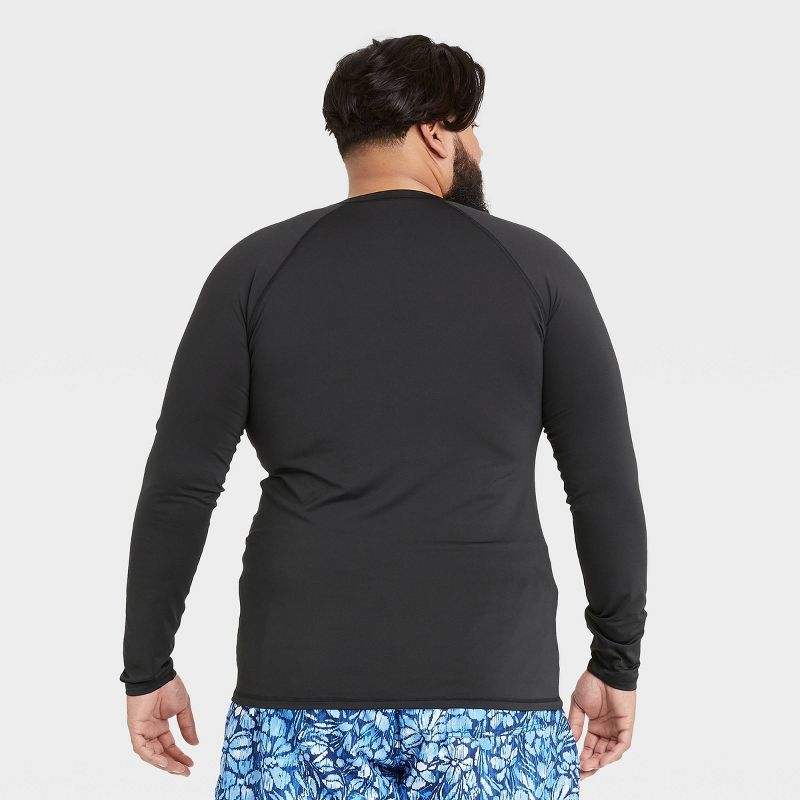 Men's Slim Fit Long Sleeve Rash Guard Swim Shirt - Goodfellow & Co™, 3 of 5