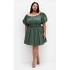 Women's Plus Size Lillian Dress - dark sage | CITY CHIC - 2 of 4