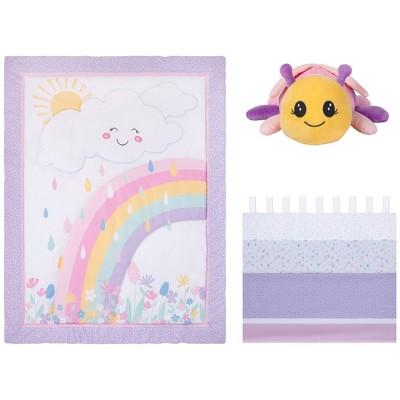 Image of Sammy & Lou Rainbow Showers Crib Bedding Set - 4pc