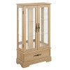 47.4 in Lighted Glass Curio Cabinet with Mirrored Back and Adjustable Shelves, Vintage Display Case with Drawer for Living Room-3irtyhousy - 3 of 4