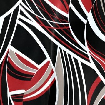 red black waves