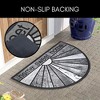 Evideco French Home Goods Half Round Door Mat - 30x18 Inch Rubber Outdoor Doormat - Non-Slip, Weather-Resistant - 4 of 4