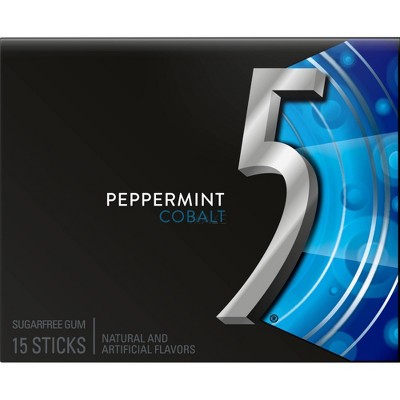 Wrigley's 5 Peppermint Cobalt Sugarfree Gum - 15ct