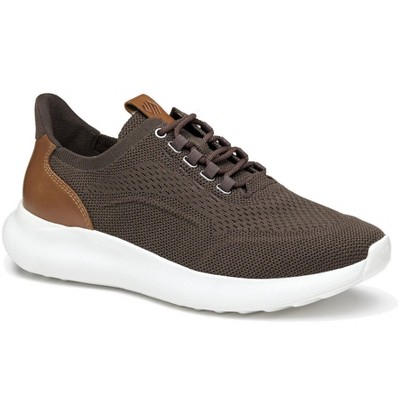 Johnston & Murphy Men’s Amherst 2.0 Knit Plain Toe Dress Casual Shoe, Dark Brown, Size 9
