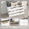 ORRD 9-Drawer White Dresser with Gold Pulls & Metal Feet – Modern Storage Cabinet for Hallway, Entryway & Living Room - 3 of 4