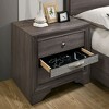 Sapphtopaz Modern Nightstand with 2 Drawers Bedside Table with Hidden Jewelry Tray & Round Knob Handle Night Stand for Bedroom, Living Room - 4 of 4