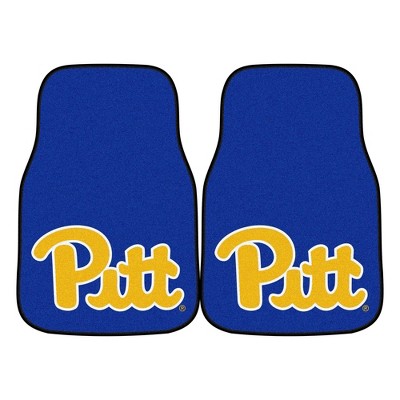 NCAA University of Pitt Panthers Carpet Car Mat Set - 2pc