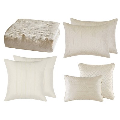 Ivory Queen 7-Piece Polyester Comforter Set