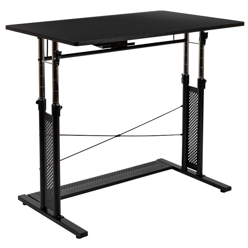 Flash Furniture Height Adjustable (27.25-35.75"H) Sit to Stand Home Office Desk, 1 of 14