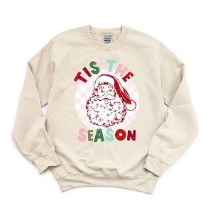 Simply Sage Market Women's Graphic Sweatshirt Tis The Season Checkered - 1 of 2