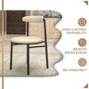 LeisureMod Dining Chair Upholstered in Polyester with Steel Legs Lume Series Set of 4 - 3 of 4