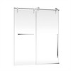 COWLOWN Frameless Sliding Shower Door, Adjustable Shower Screen with Tempered Glass - 2 of 4