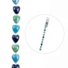 Crystal Lane DIY 12x9mm Ceramic Hearts Blue Mix 7" Designer Bead Strand - 4 of 4