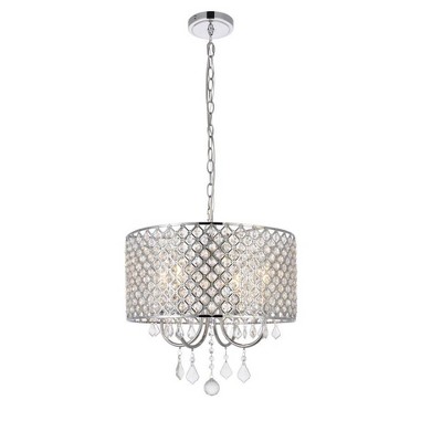 Elegant Lighting Elise 17 inch pendant in chrome