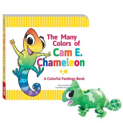 The Many Colors of CAM E. Chameleon Board Book & Plush Set - (Exploration Storytime) by  Dona Herweck Rice