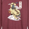 Women's - Avatar: The Last Airbender - Appa Flying Lightweight French Terry Wide Neck Long Sleeve Shirt - 2 of 4