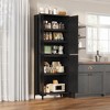 Storage Cabinet, Kitchen Pantry 5 Tier Bathroom Cabinet with 4 Doors Adjustable Shelves - 4 of 4