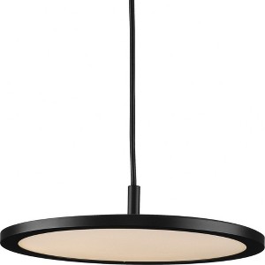 Progress Lighting Everlume 1-Light LED Pendant, Matte Black, Edge-Lit Flat Panel Diffuser - 1 of 1