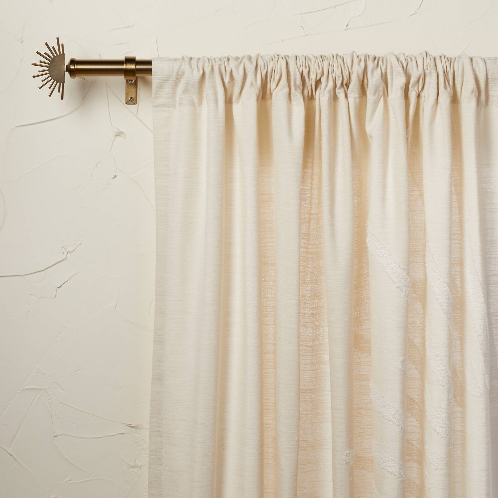 Photos - Curtains & Drapes 50"x84" Light Filtering Sunburst Window Curtain Panel Ivory - Opalhouse™ d