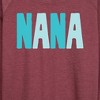 Women's - Instant Message - Nana Lightweight French Terry Wide Neck Long Sleeve Graphic Shirt - 2 of 4