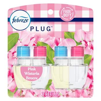 Febreze Plug Dual Refill Air Freshener Pink Wisteria Breeze - 2ct