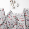Bacati - Jungle Safari Print Lilac/Coral 100 percent Cotton Muslin Universal Baby US Standard Crib or Toddler Bed Fitted Sheet - 2 of 4