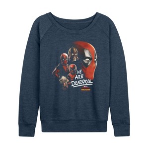 Women's - Marvel - Deadpool & Wolverine We Are Lightweight French Terry Wide Neck Long Sleeve Graphic Shirt - 1 of 4