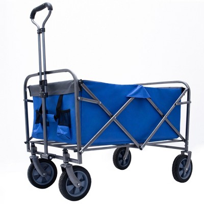 VYNXARIA Outdoor Garden Multipurpose Micro Collapsible Beach Trolley Cart Camping Folding Wagon£¬Blue
