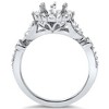 Pompeii3 3/8ct Vintage Halo Diamond Engagement Setting 14k White Gold Semi Mount - 3 of 4
