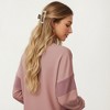 Anna-Kaci Women's Crew Neck Long Sleeve Pullover Top with Colorblock Sleeve Detail - 3 of 4