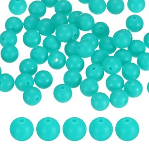 Unique Bargains Round Loose Rubber Beads Craft Smooth Ball Small Hole for DIY Crafts 50 Pcs - 1 of 4