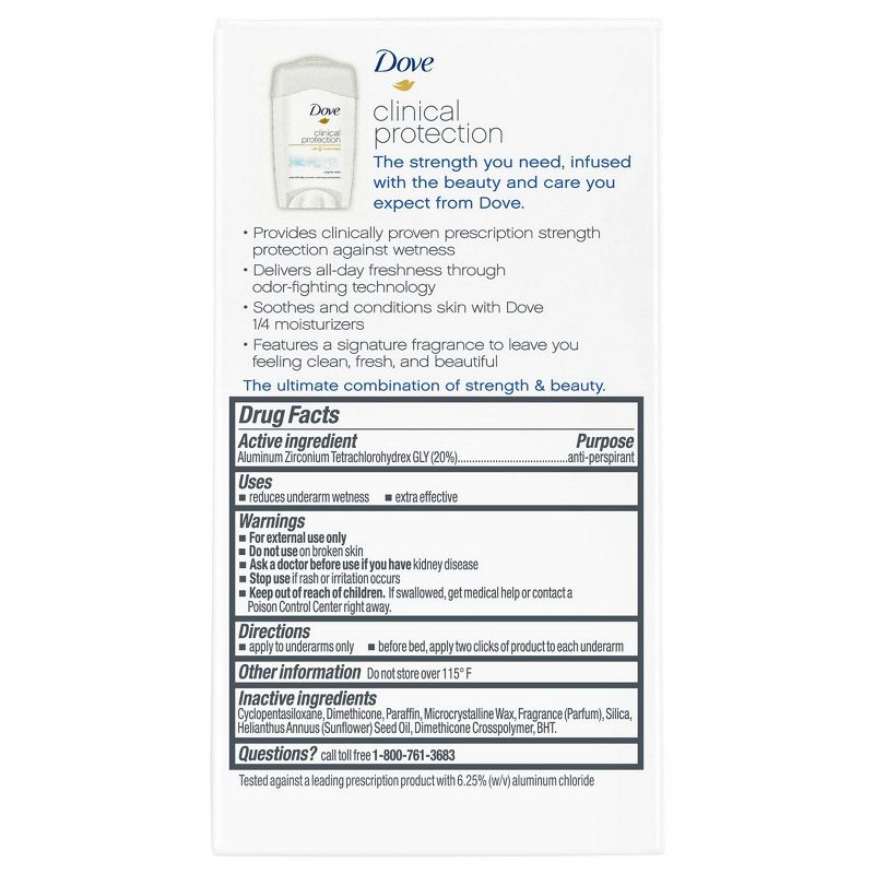 Dove Beauty Clinical Protection Cool Essentials Women&#39;s Antiperspirant &#38; Deodorant Stick - 1.7oz, 5 of 9