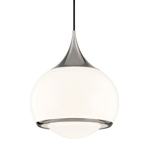 Mitzi Reese 1 - Light Pendant in  Polished Nickel Shiny Opal White Glass Shade  Shade - 1 of 1