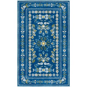 Martha Stewart Floral MSRW179  Machine Washable Skid-Resistant Power Loomed Indoor Rugs - 1 of 4