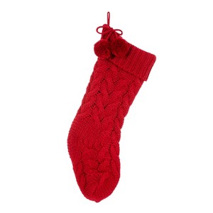 FIONECA Knitted Christmas Red Stocking - 1 of 4