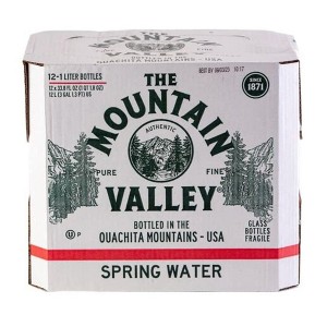 The Mountain Valley Spring Water, Glass Bottle 1 Liter (Pack of 12) - 1 of 1