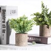 Attop 3 Pack Mini Potted Fake Plants Artificial Plastic Eucalyptus Plants Topiaries for Home Office Decor - 3 of 4