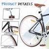 Hybrid Sports Road Bike For Men And Women, Single Speed Retro Style 700C Road Bike, Steel Frame, Double Caliper Brakes, City Commuter Bicycle - 3 of 4