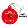 Wesleyan University Cardinals Logo Wood Christmas Tree Holiday Ornament - 2 of 4