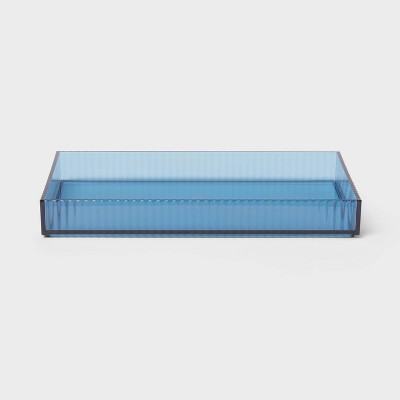 Ribbed Tray Blue - Room Essentials™