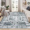 Vintage Rug Washable Rug Indoor Soft Faux Wool Living Room Rug - 4 of 4