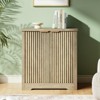 Fluted Buffet Sideboard Cabinet with Storage,2/4 Doors & Adjustable Shelf,Handle,Spacious Tabletop,Modern Wood Coffee Bar Console Table - 2 of 4