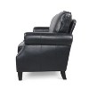 Sapphtopaz Modern PU Leather Sofa Couch Upholstered 3-Seater Sofa with Nailhead Trim & Wood Legs,Comfy Couches for Living Room,Apartment - 4 of 4