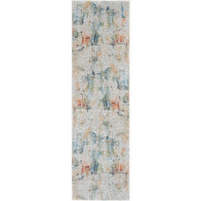 Global Vintage GLB09 Ivory/Multicolor Area Rug Abstract Artistic Brushstroke By Nourison