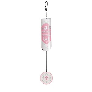 Dicksons Be Still Know I Am God Pink 23 inch Aluminum Wind Chime Noisemaker - 1 of 2