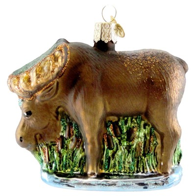 Old World Christmas 3.0 Inch Munching Moose Ornament Wild Life Animal Deer Tree Ornaments